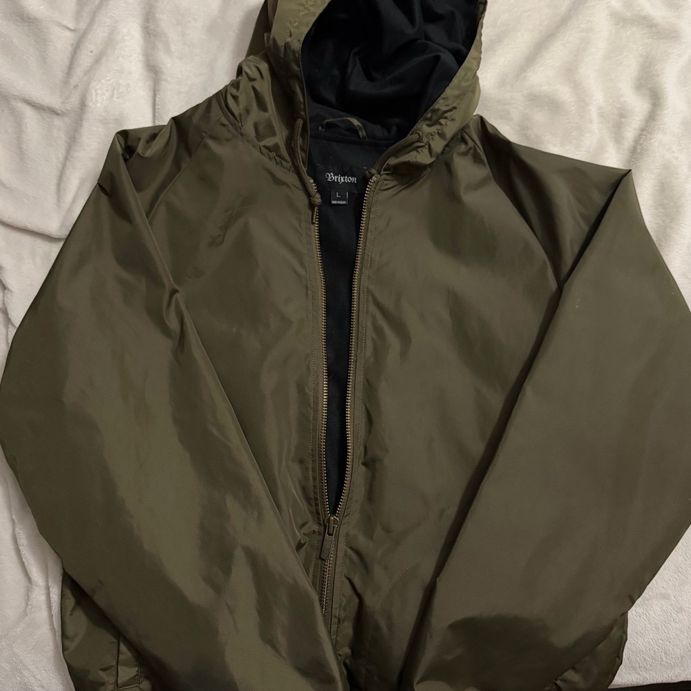 Brixton Olive Windbreaker Jacket